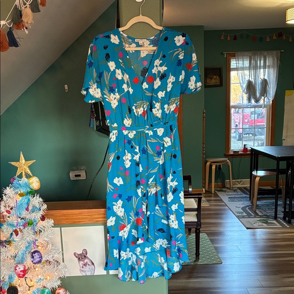 J. Crew Mercantile Floral Wrap-Style Midi Dress (XS, but fits like a S)